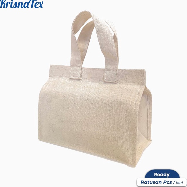 

RMDH3345 HOT Tas Hampers Jinjing Kanvas Natural Kecil - Tas Bekal Lunch Bag Hamper