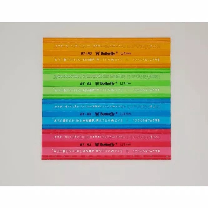 

6.6 Promo Brand Butterfly Penggaris BT-R3 / MAL HURUF 3MM