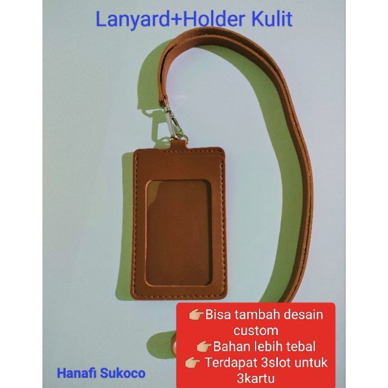 

One and Only Tali id card kulit premium BISA CUSTOM LOGO Satuan Card holder kulit