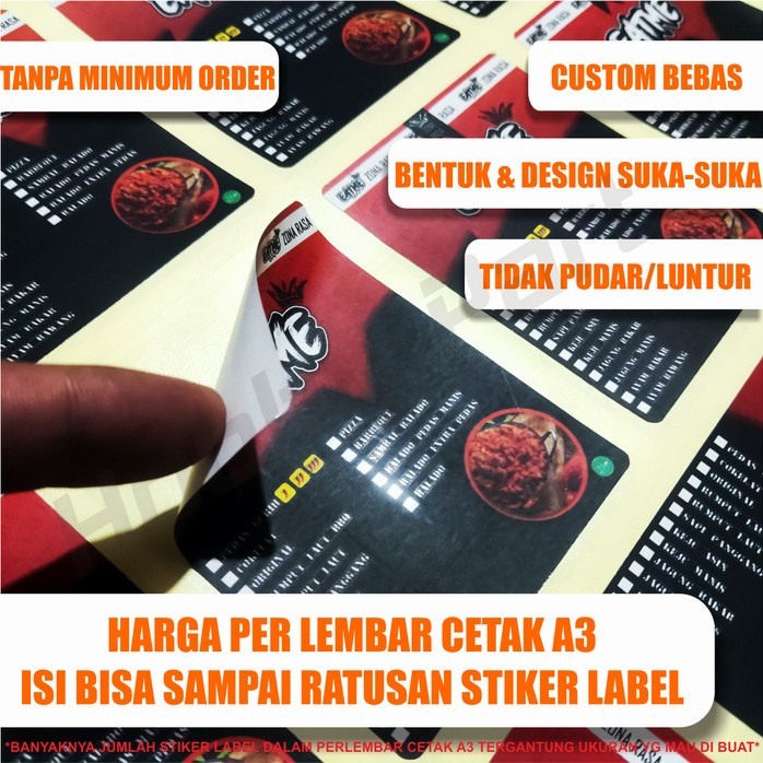 

Terlaris Stiker Label Produk Custom A3 Terlaris