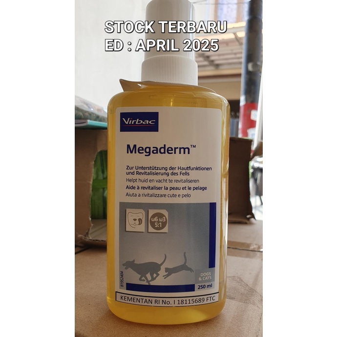 VIRBAC MEGADERM BOTOL 250 ML - VITAMIN UNTUK BULU KUCING DAN ANJING