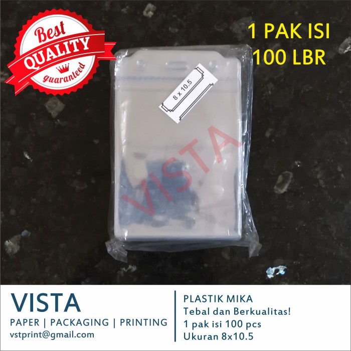 

TERMURAH Plastik Mika Name Tag / ID Card Lebih TEBAL 015 isi 100