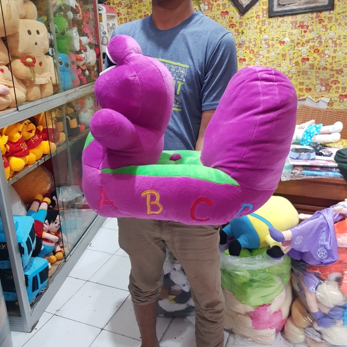 SOFA KURSI ANAK BABY BAYI BALITA BONEKA KARAKTER KARTUN BARNEY UNGU JUAL