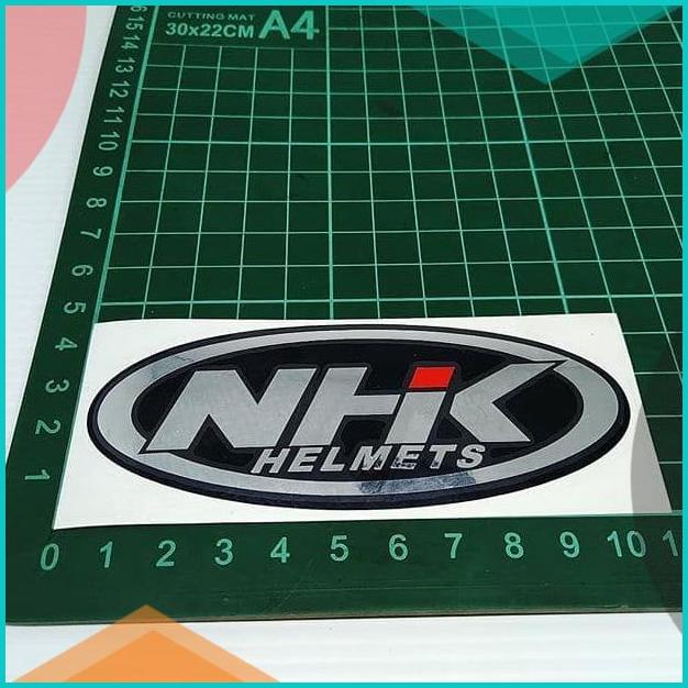 

Cutting Sticker Logo Helm NHK Chrome Silver 10x4cm 20JVLZ3 tools n parts