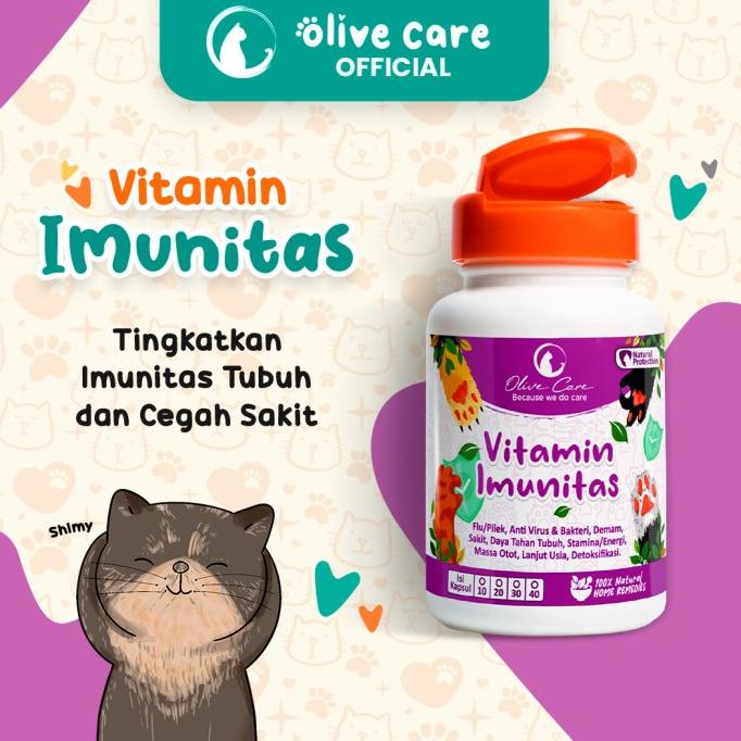 Vitamin Kucing Imunitas Tubuh, Flu/Pilek, Sakit/Lemes - Olive Care