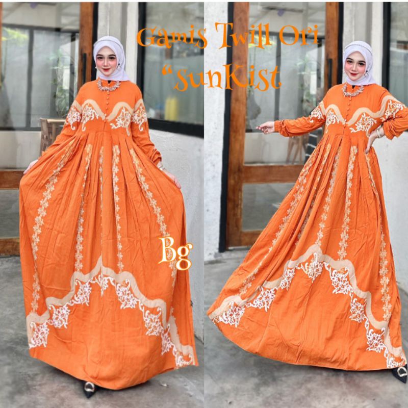 Gamis Twill Ori BG Collection Motif Sunkist