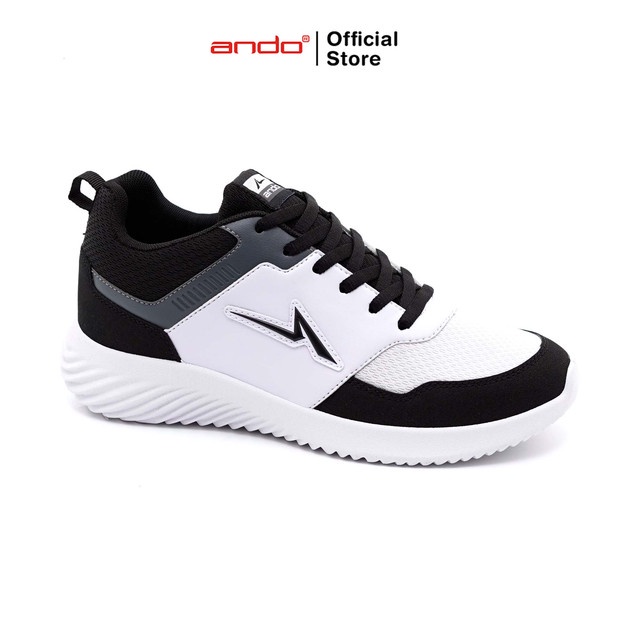Ando Official Sepatu Sneakers Theo Jt Pria Dewasa - Putih/Hitam