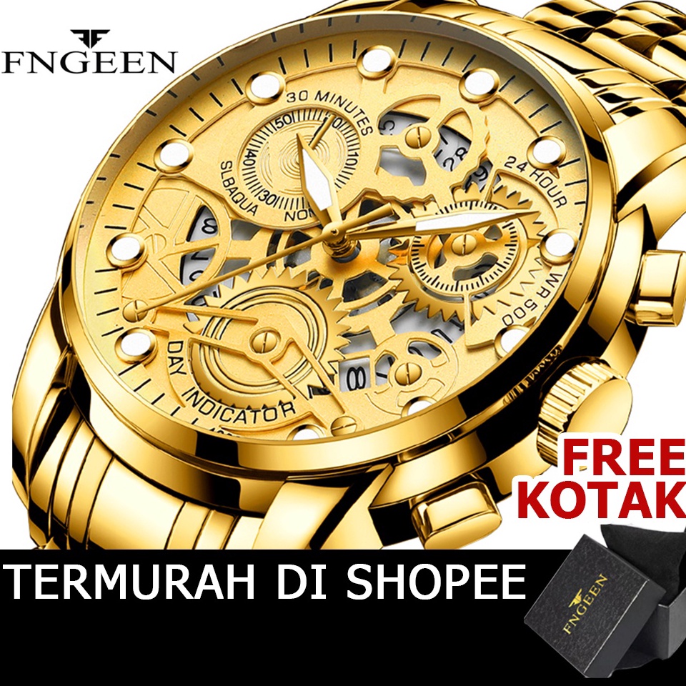 Hot Sale.. Jam Tangan Pria Anti Air ORIGINAL FNGEEN VAVAVOOM 4088 Luxury Casual Quartz Anti Air