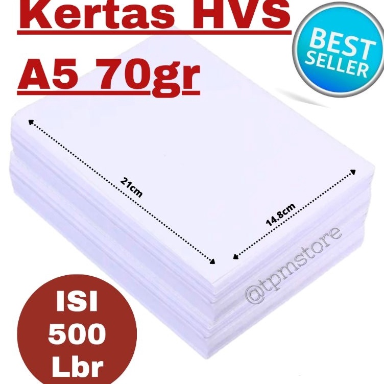 

Kertas HVS A5 70 Gr (Putih) / Harga 1 Rim (500 Lembar) [ART. Y2X3]