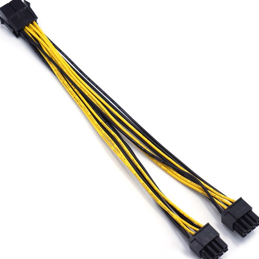 Pasti Murah Kabel VGA 8 pin Female to dual 8 pin PCIE (6+2) Male kabel PCIE VGA