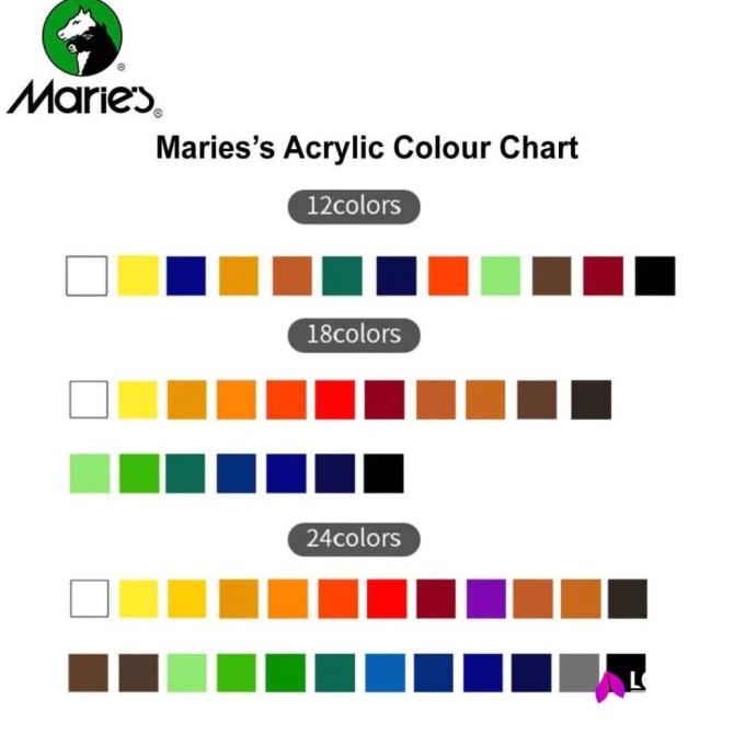 

Terbaru!! Cat Akrilik Maries Acrylic Paints Color Set 12 ml Baru|Kode 1359