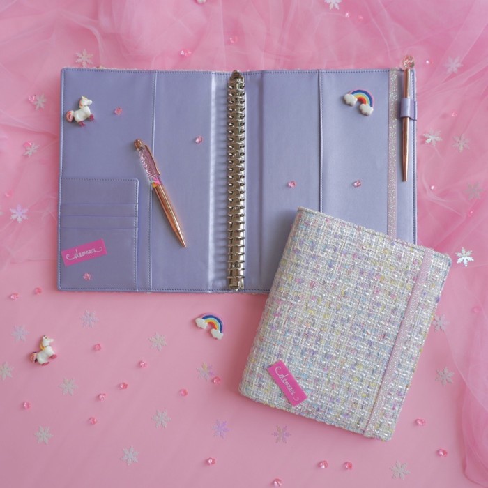 HOT SALE BINDER A5 B5 AESTHETIC PASTEL TWEED RUBYJANE GRATIS PULPEN & KERTAS TERBARU