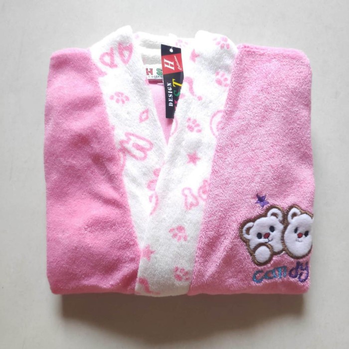 Kimono Kimono Handuk Mandi Dewasa Polos Jumbo Renang Piyama Kimono Pria - Pink Muda(N4A2) Kimono Tid