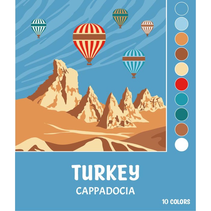 

Cappadocia - Paint By Number 10 Color [City Series] | Painting Kit