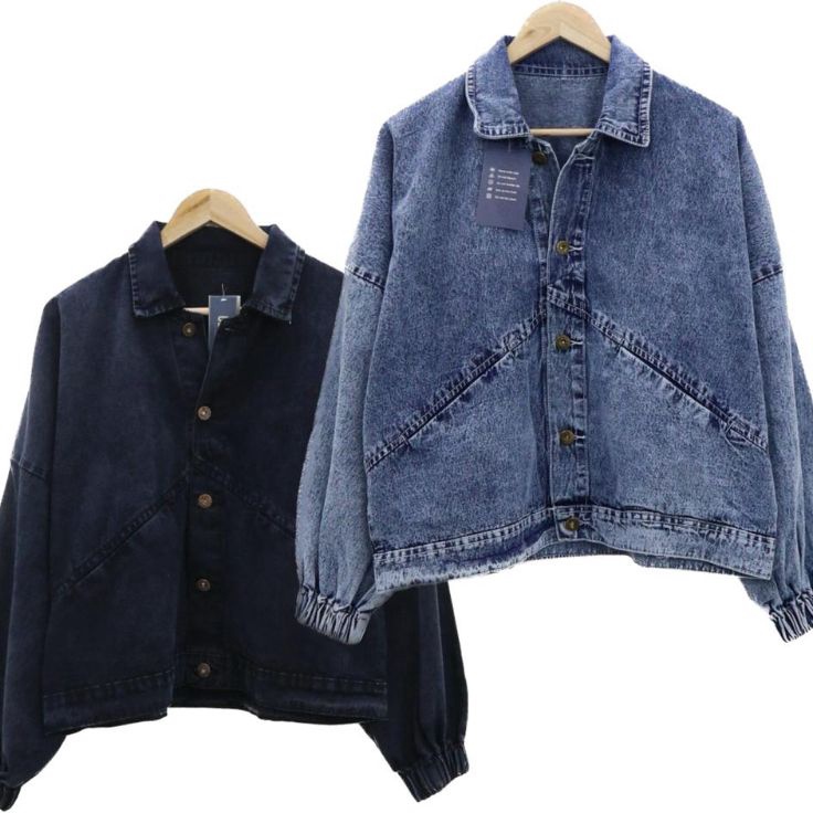 (92T☼(☮ Jacket Jeans Oversize Wanita Vintage Jacket Masakini Korean Jeans M-41