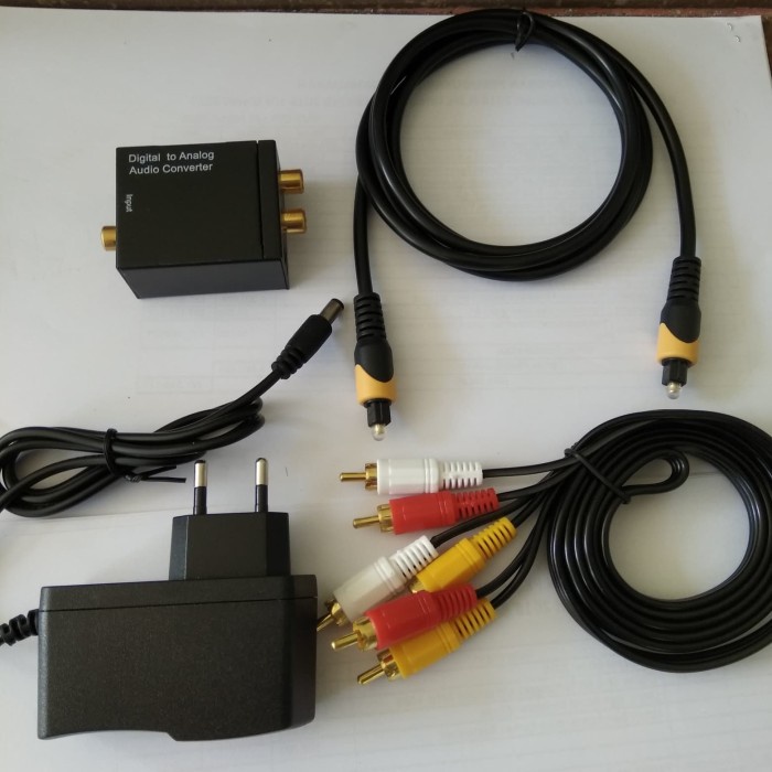 Audio Tv To Speaker Sound + Kabel Optik+ Kabel L/R
