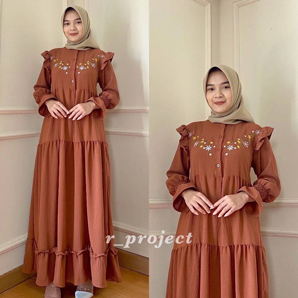 Gamis Wanita Dewasa Terbaru 2023 Viral Remaja Aesthetic Tunik Gamyes Batik Bawah Lutut Sampai Mata K