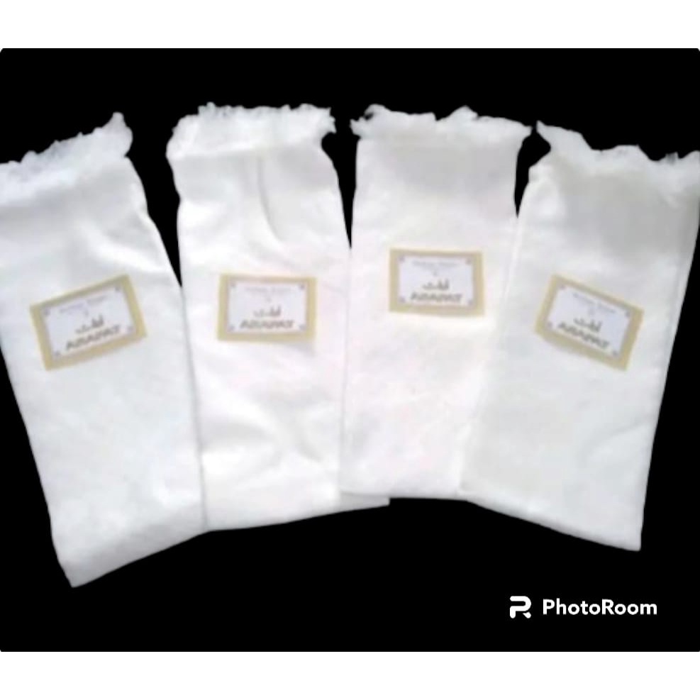 Grosir isi 10pcs - Surban sorban Arafat Putih Polos - Sorban Kain Arab - Grosir Haji - Sorban Tenun