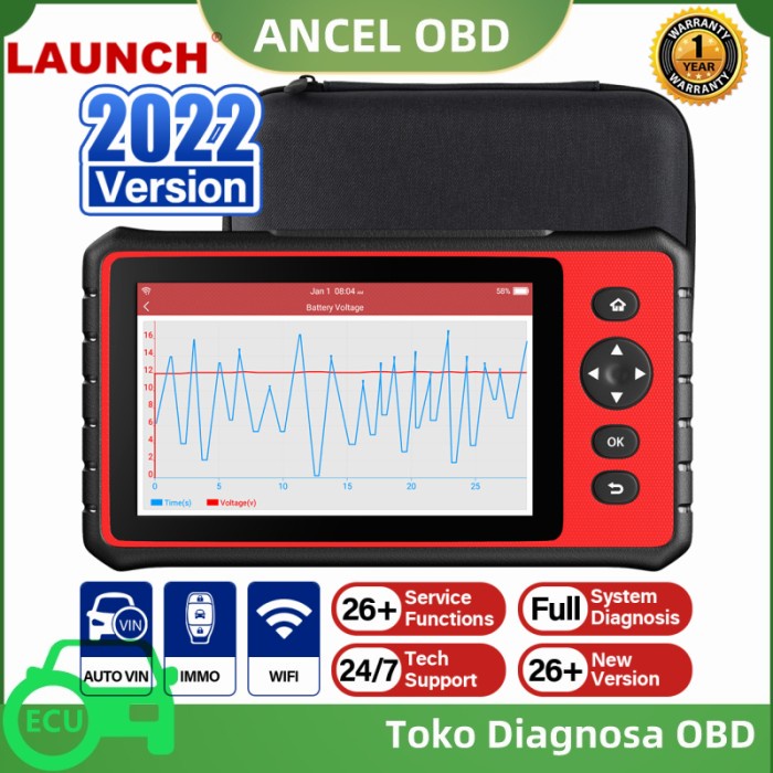 [New Ori] Launch Crp909C Obd2 Scanner Mobil Sistem Penuh 26 Fungsi Pemegangan Bisa Gojek