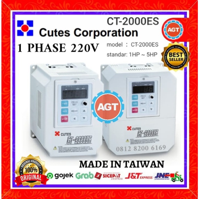 ✨Original Inverter Cutes Type Ct-2002Es-2A2-2.2Kw/3Hp/1Phase - Made In Taiwan Bisa Gojek