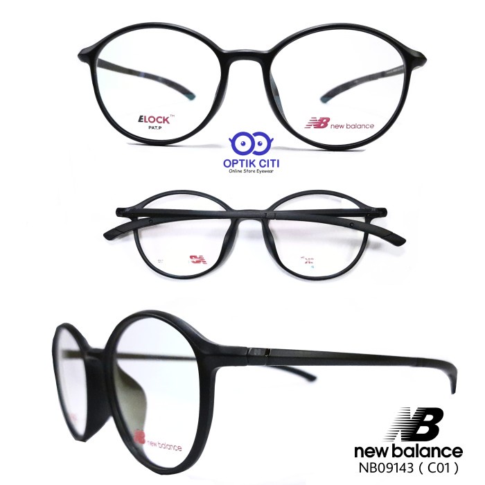 [Baru] Frame Kacamata Pria New Balance 9143 Elock Bulat Ringan Premium Terbaru