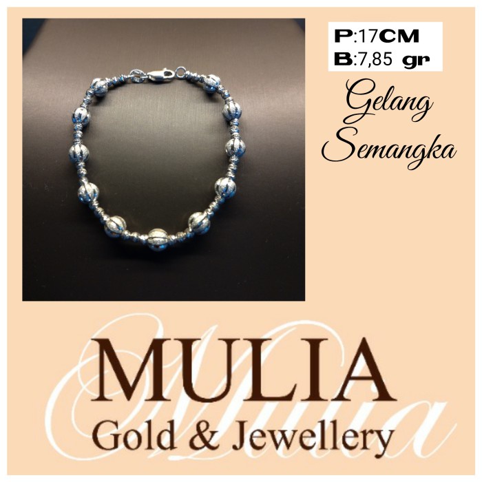 ✨Sale Gelang Mas Putih Model Semangka Kadar 75 Asli Emas Limited
