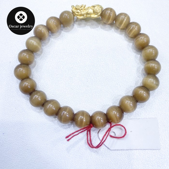 ✨Sale Gelang Emas Pixiu Naga Batu Biasa Naga Emas 999 Limited