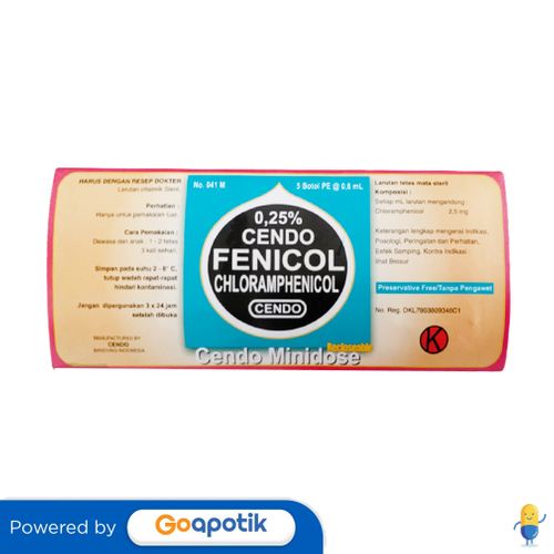 CENDO FENICOL 0,25% TETES MATA BOX 5 X 0,6 ML MINIDOSE