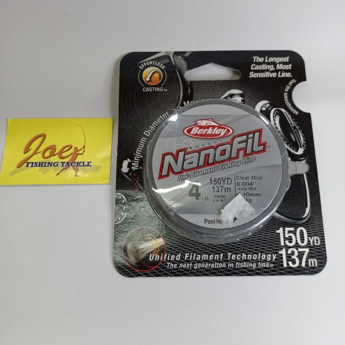 [New Ori] Berkley Nanofil 150Yd Clr Mist Nf150 - Warna Putih Terang 150 Senar Pe Bisa Sameday