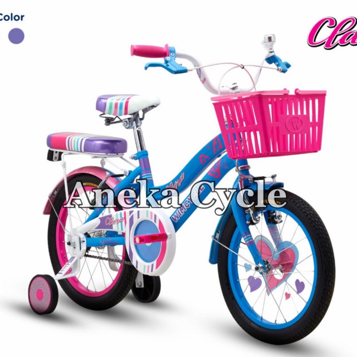 ✨Ori Sepeda Anak Roda Empat Cewek Mini Wimcycle Clara 18 Inch Terbatas