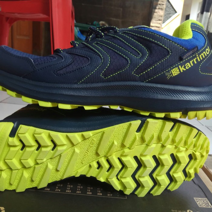 [New Ori] Sepatu Gunung Trail Running Karrimor Caracal Tr Wp Navy Fluo Berkualitas