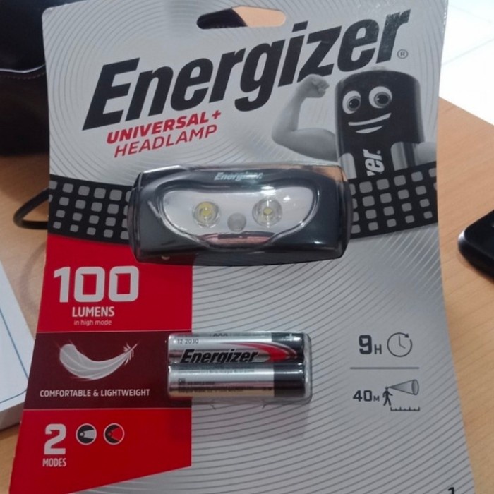 [New Ori] Senter Kepala 3 Led 100 Lumens Energizer Terbatas