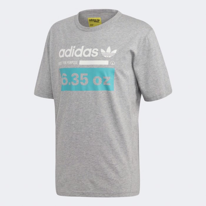 ✨New Ori Adidas Men Kaval Graphic Tee Grey Originals Berkualitas