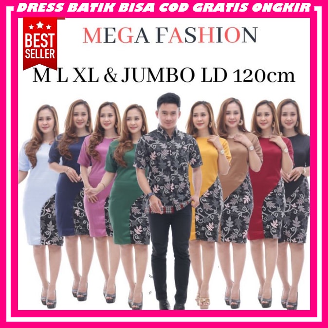 Dress Pesta Wanita Elegan Party Dres Dreas Natal Bathiek Gahun Greja Batik Jumputan Solo Tunik Pakai
