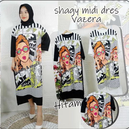 (68K℗<❂ GOGO FASHION 664 Shagy midi dress vazera MF5T]