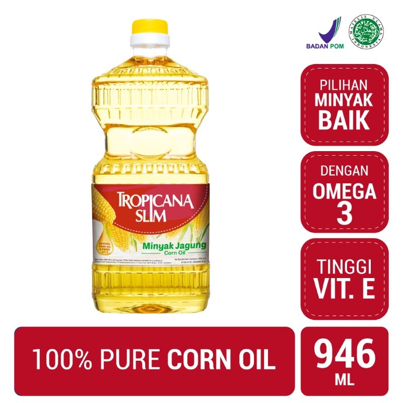 

Tropicana Slim Minyak Jagung 946ml - 100% Pure Corn Oil