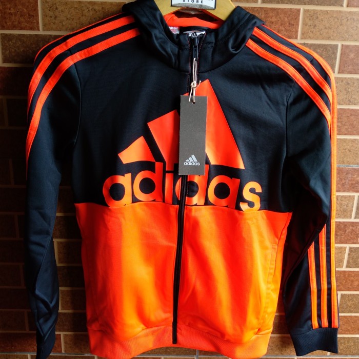 [New] Jaket Adidas Black Orange I Original Limited