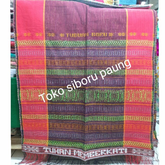 ✨New Ulos Hela Warna Merah Kombinasi Hijau Terbatas