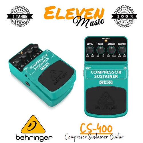 ✨New Behringer Cs400 Compresor Sustainer Guitar Pedal Effect Stompbox Terbaru