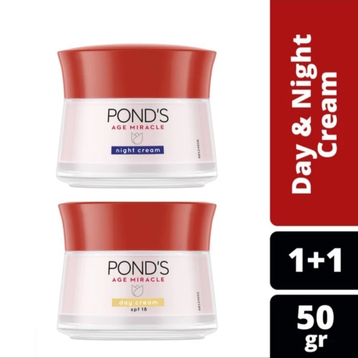 [Original] Paket Ponds Age Miracle Day  Night Cream 50Gr Limited