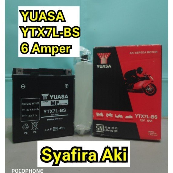 ✨New Aki Motor Yuasa Ytx7L-Bs Aki Kering Yuasa Ytx7L - Bs Terbaru