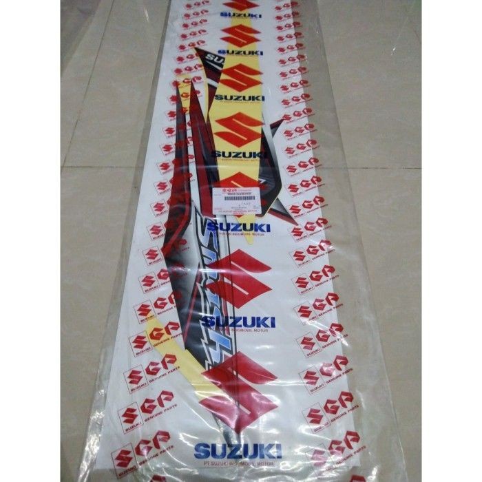 ✨New Ori Stiker Bodi Striping Smash Fi Hitam Merah 22J40-Hek Original Suzuki Bisa Sameday