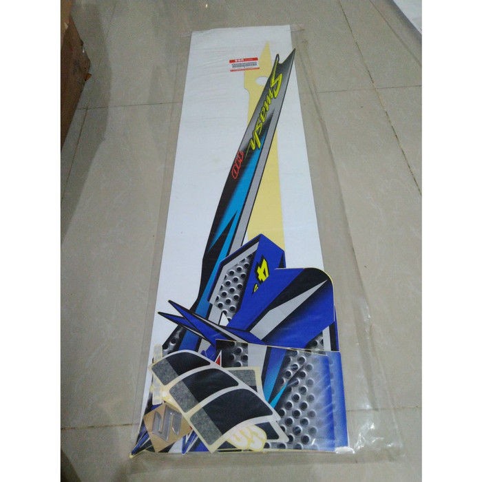 ✨New Ori Stiker Bodi Striping Smash 2005 Hitam Biru Original Suzuki Limited