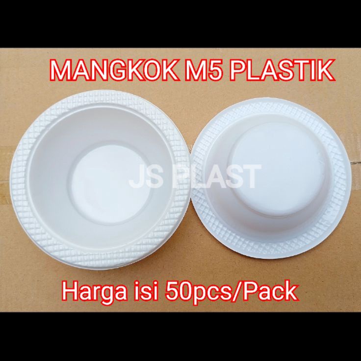 ➩↓✮≛ (ISI 50PCS) Mangkok Plastik Kecil M5 / Mangkok Sekali Pakai - Mangkok M5