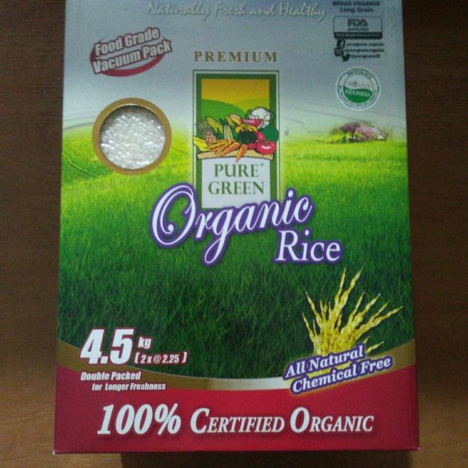 

Pure Green Organic Rice Long Grain 4,5 Kg