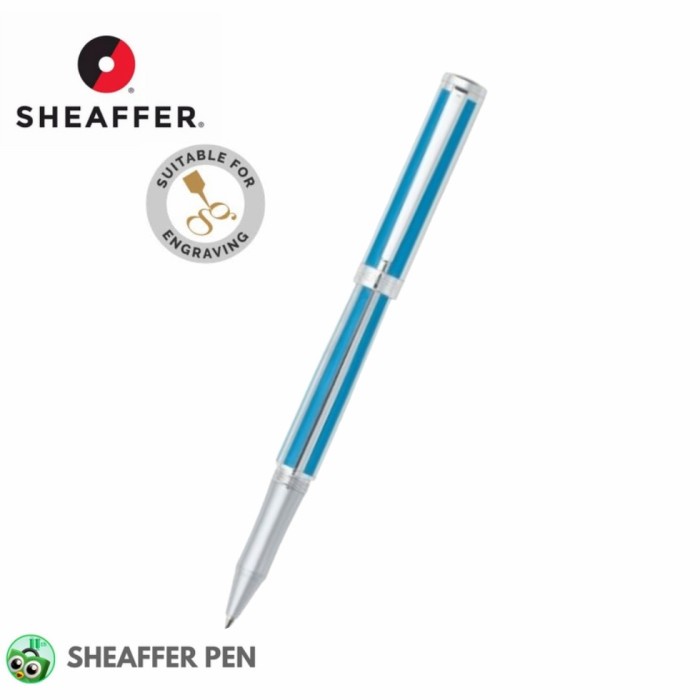 

✨Sale Sheaffer® Intensity Cornflower Striped Feat Chrome Rollerball Pen Terbaru