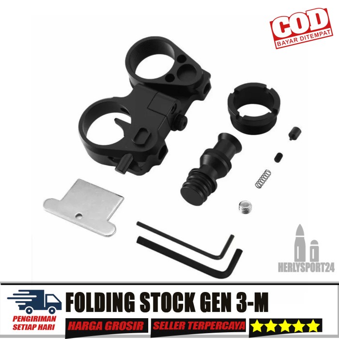 Terlaris Engsel Lipat Predator Lipatan Popor Tactical Engsel Tactical Import