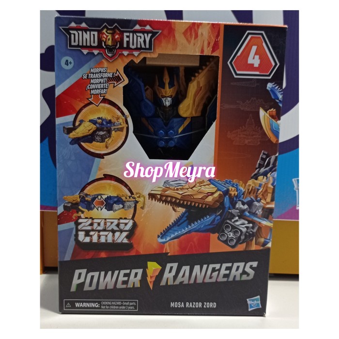 ✨New Power Rangers Dino Fury Mosa Razor Zord Original Terbaru