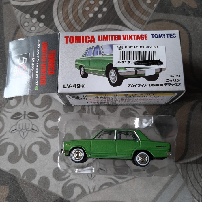 ✅COD Tomica Limited Lv-49A Nissan Skyline 1800 Deluxe Hijau Metalik. Terbaru