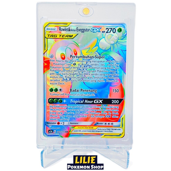 ✅New Rowlet  Alolan Exeggutor Gx Hr - Pokemon Tcg Indonesia Limited